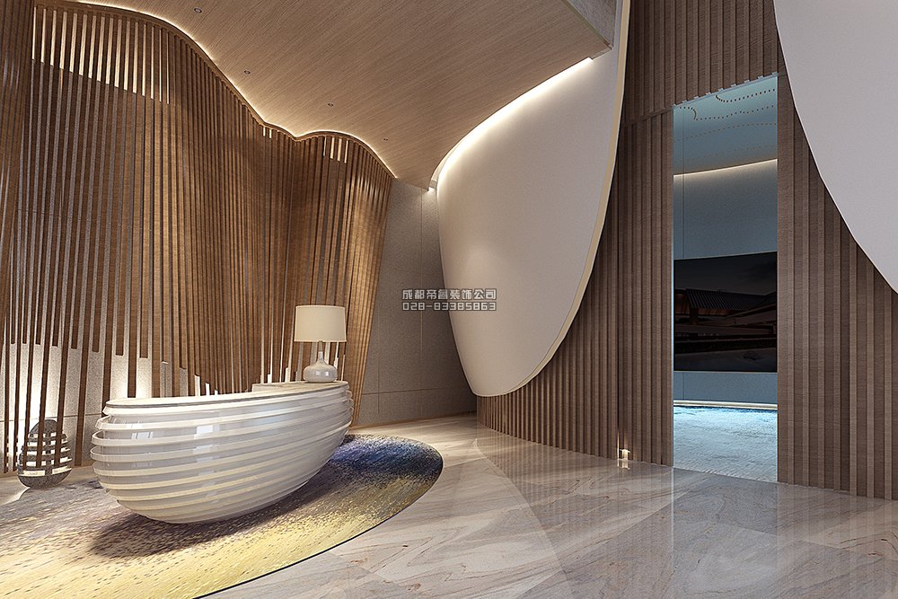 網(wǎng)絡科技公司辦公室前臺裝修效果