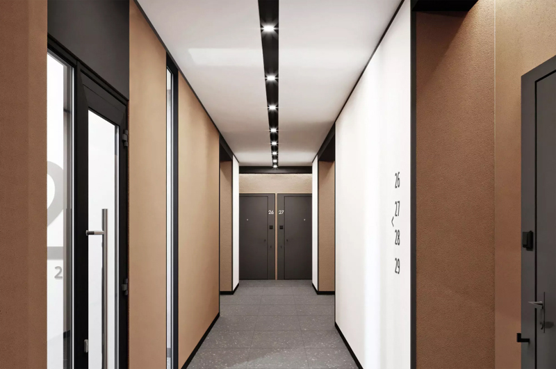 寫(xiě)字樓公區(qū)走廊裝修效果圖